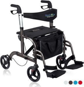 Health Line Massage Products 2 in 1 Rollator-Transport Chair