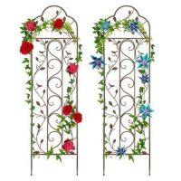 Set of 2 Iron Arched Garden Trellis&nbsp;