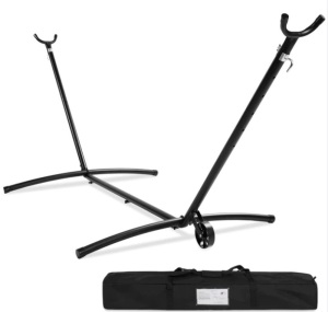 Portable Heavy-Duty Steel Hammock Stand w/ Built-In Wheel, Case - 9ft