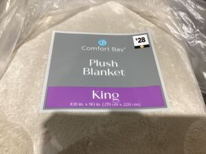 Comfort Bay Plush Blanket, King 