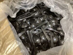 Case of Black Plastic Spoons, 2000 ct 