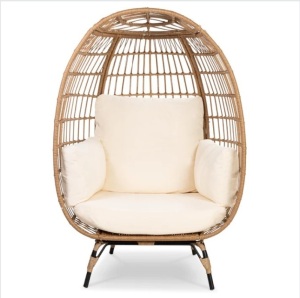 Wicker Egg Chair Oversized Indoor Outdoor Patio Lounger
