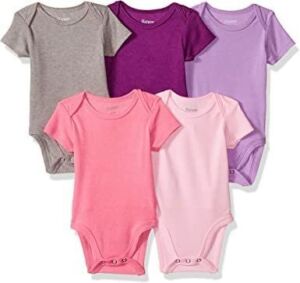 Case of (22) Hanes Ultimate Baby Flexy 5pk Short Sleeve Bodysuits, 18-24M