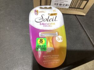 Case of (6) BiC Soleil Smooth Colors 3-Blade Disposable Razors, 8 ct 