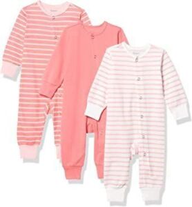 Case of (18) Hanes Ultimate Baby Flexy 3 Pack Sleep and Play Suits, 18-24M 