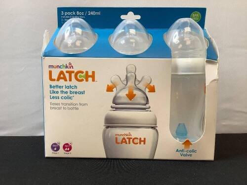3pk Munchkin Latch 8oz Bottles