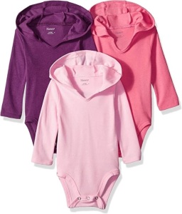 Case of (29) Hanes Ultimate Baby Flexy 3 Pack Hoodie Bodysuits, 12-18M  