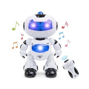 Kids Electronic RC Intelligent Walking Dancing Futuristic Robot STEM Toy w/ Music Lights