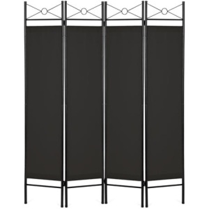 4-Panel Folding Privacy Screen Room Divider Decoration Accent, 6ft 