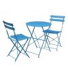 Vingli 3 Piece Metal Patio Bistro Set 