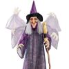 Wicked Wanda Standing Animatronic Witch with Sounds, LED Eyes - 5ft 