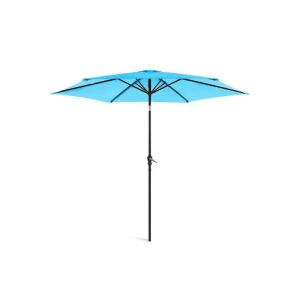 Outdoor Steel Market Patio Umbrella Decoration w/ Tilt, Crank Lift - 10ft  `