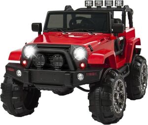 12V Kids Ride-On Truck Car Toy w/ 3 Speeds, LED, Remote, Bluetooth 