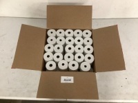 Box of Thermal Paper Rolls 3 1/8in x 230ft, 7/16, 49 Rolls
