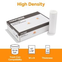 Coastwide Professional&trade; 50-56 Gal. Trash Bags, High Density, 22 Mic., Natural, 25 Bags/Roll, 6 Rolls 