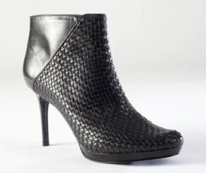 Zofie Beatriz Platform Bootie - Woven Black Leather, 12