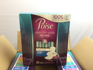 3 Boxes of 30 Poise Ultra Thin Pads