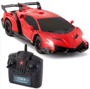 1/24 Kids RC Lamborghini Veneno Racing Car Toy w/ Lights, Shock Suspension