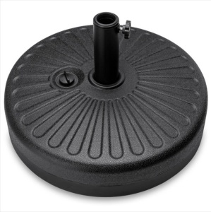 Plastic Patio Umbrella Base Pole Holder Accessory w/ Adjustable Knob