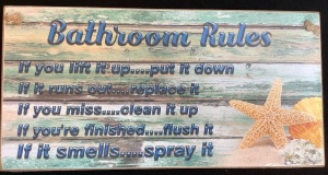 Bathroom Rules Sign