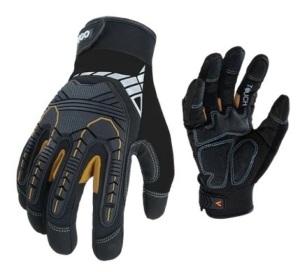 VGO 1/3 Pairs High Dexterity of Heavy-Duty Synthetic Leather Work Gloves 