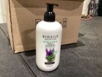 Case of (12) BioSilk Health+Care Antibacterial Shield Hand & Body Lotion With Aloe Vera, Lavender and Silk - Exp 08/2023