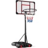 Kids Height-Adjustable Basketball Hoop, Portable Backboard System w/ Wheels