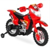 6V Kids Electric Ride-On Motorcycle Toy w/ Training Wheels, Lights, Music