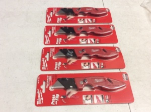 Lot of (4) Milwaukee Fastback Flip Utility Knives - New