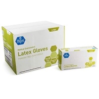 Case of&nbsp;Medpride Medical Examination Latex Gloves, Powder-Free, Non-Sterile, LARGE, 10 Boxes of 100 - NEW