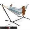 2-Person Brazilian-Style Double Hammock w/ Carrying Bag and Steel Stand&nbsp;