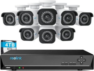 8pc REOLINK 4K Security Camera System, 4TB, Retail $999.99