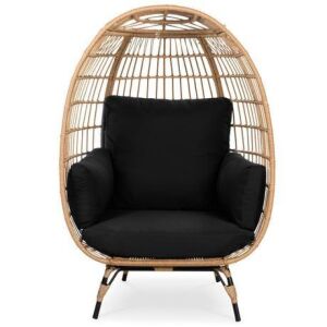 Wicker Egg Chair Oversized Indoor Outdoor Patio Lounger 