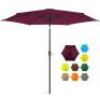 Outdoor Steel Market Patio Umbrella Decoration w/ Tilt, Crank Lift - 10ft&nbsp;