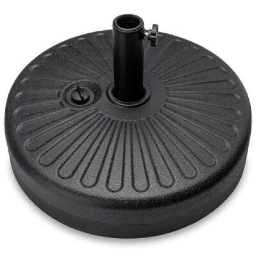 Plastic Patio Umbrella Base Pole Holder Accessory w/ Adjustable Knob&nbsp;