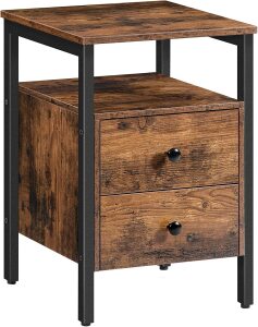 HOOBRO Nightstand, Bedside Table with 2 Drawers