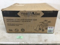 Health Line Massage Products 2 in 1 Rollator-Transport Chair 