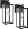 Outdoor Wall Lantern 2 Pack Black Exterior Wall Sconce