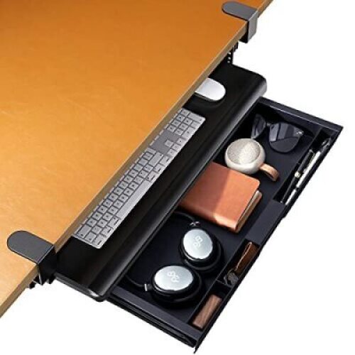 Keyboard Tray, Pull Out Drawer Under Desk