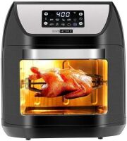 VIVOHOME 10.6 Quart&nbsp;Air Fryer Oven, 7 in 1 Multifunctional Kitchen Digital Cooking Oven, Efficient Heat Circulation, Black - Appears New
