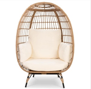 Wicker Egg Chair Oversized Indoor Outdoor Patio Lounger