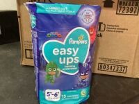 Case of (3) Pampers Easy Up Training Underwear, Size 5t-6t, 15ct