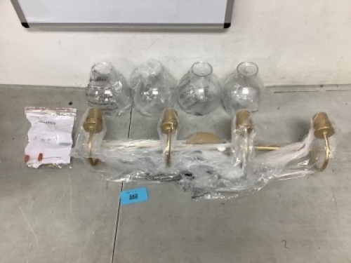 4-Light Clear Glass Vanity Wall Light