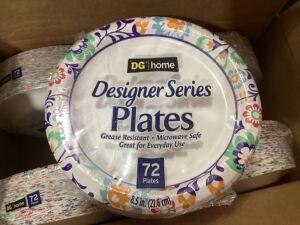 Case of (6) Designer Series 8.5" Paper Plates, 72 ct