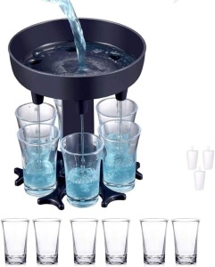 6 Shot Glass Dispenser, Glasses Included