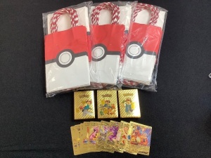 Lot of (16) Pokemon Trading Card Game Packs with Loot Bags