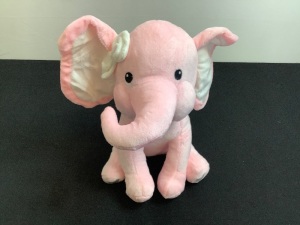 10" Pink Plush Elephant