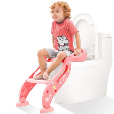 Kidpar Potty Training Seat, Adjustable Toilet Potty Chair with Sturdy Non-Slip Step Stool Ladder, Color May Vary - Appears New 