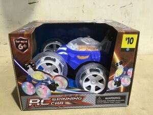 Case of (2) RC Spinning Cars 