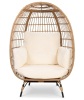 Wicker Egg Chair Oversized Indoor Outdoor Patio Lounger